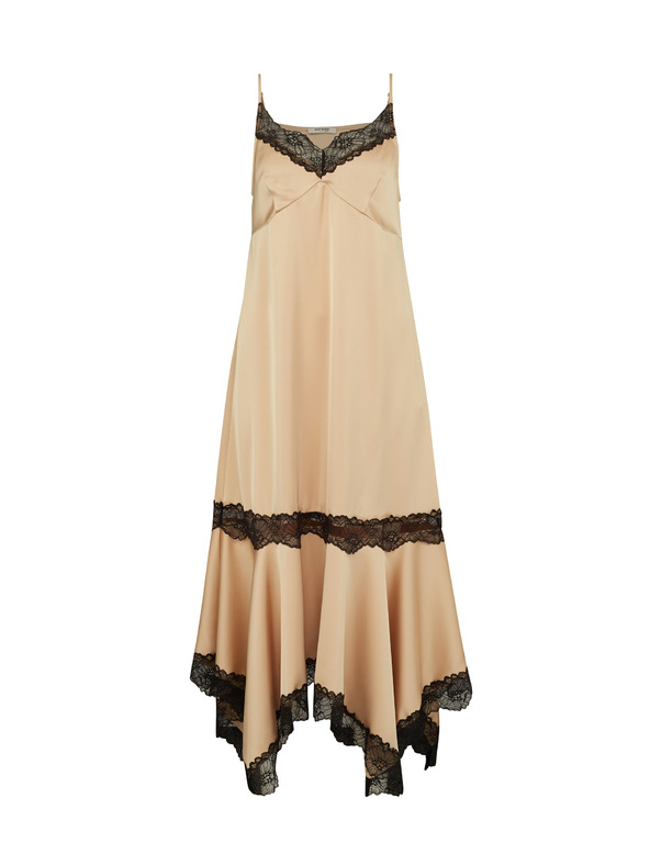 Orsay Světle hnědé dámské midi šaty ORSAY