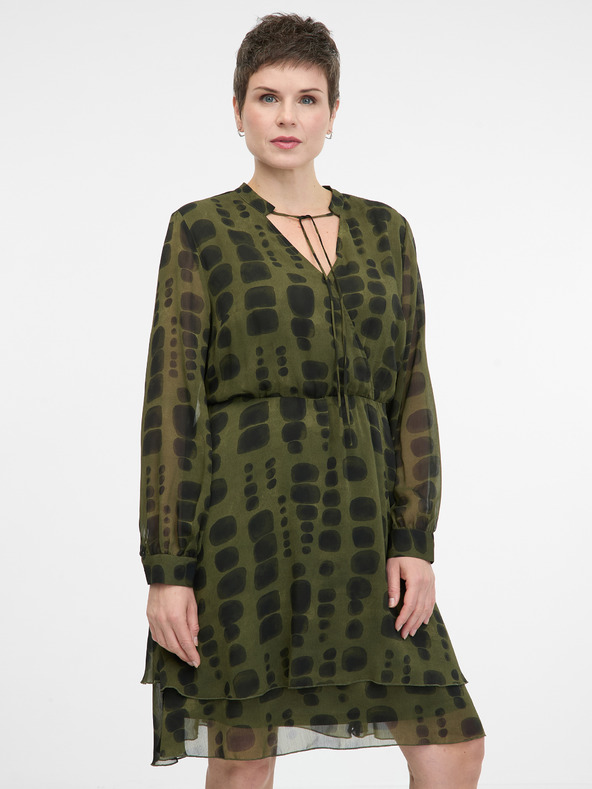 Orsay Зелена дамска рокля с дължина до коляното ORSAY