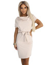 numoco 240-5 ROXI рокля с асиметрична пола и колан - бежова