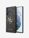 Guess PU 4G Metal Logo Zadní Kryt pro Samsung Galaxy S24 Ultra Grey Калъф за телефон