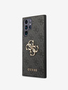 Guess PU 4G Metal Logo Zadní Kryt pro Samsung Galaxy S24 Ultra Grey Калъф за телефон