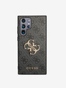 Guess PU 4G Metal Logo Zadní Kryt pro Samsung Galaxy S24 Ultra Grey Калъф за телефон