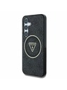 Guess IML 4G Glitter and Triangle Logo MagSafe Zadní Kryt pro Samsung Galaxy S25 Black Калъф за телефон