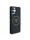 Guess IML 4G Glitter and Triangle Logo MagSafe Zadní Kryt pro Samsung Galaxy S25 Ultra Black Калъф за телефон