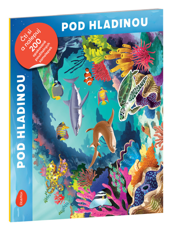 BAAGL  Четене и лепене – ПОД ПОВЪРХНОСТТА, книга със стикери