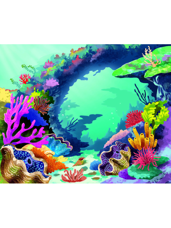 BAAGL  Четене и лепене – ПОД ПОВЪРХНОСТТА, книга със стикери