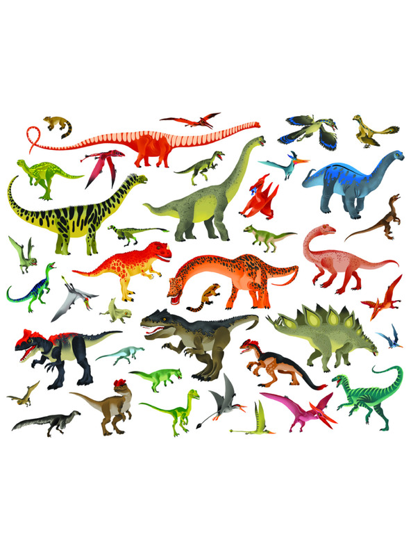 BAAGL  Четене и лепене – СРЕД ДИНОЗАВРИ, книга със стикери