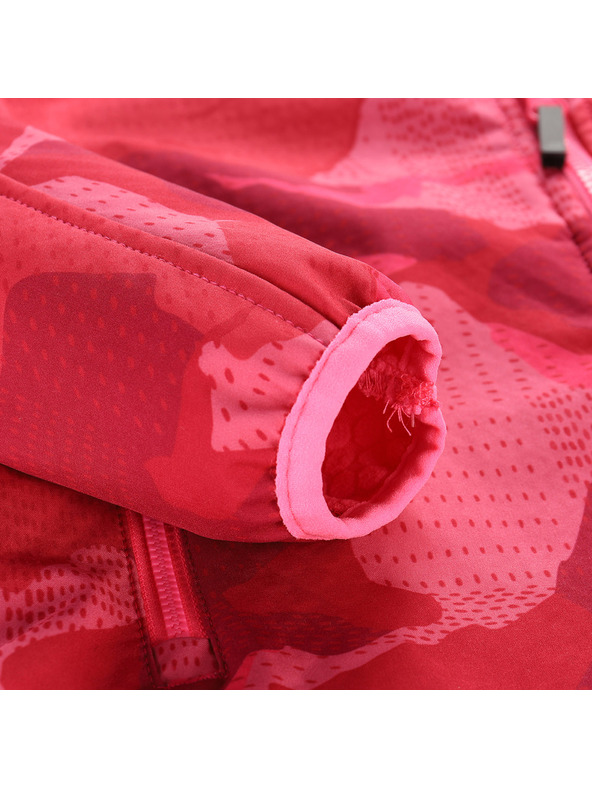 ALPINE PRO Детско софтшел яке с мембрана ALPINE PRO EZORO неоново knockout розово вариант pa