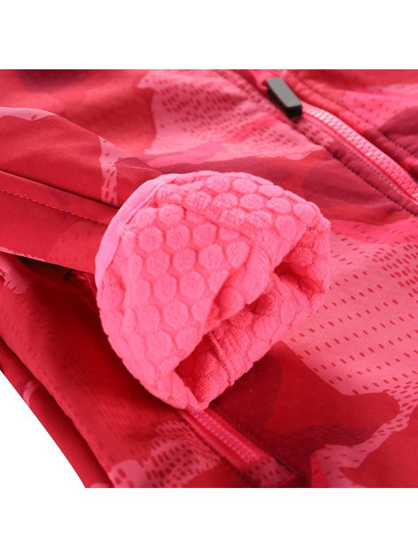 ALPINE PRO Детско софтшел яке с мембрана ALPINE PRO EZORO неоново knockout розово вариант pa