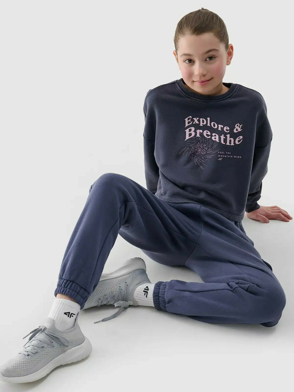 4F Момичешки скъсен суитшърт 4F