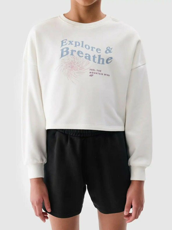 4F Момичешки скъсен суитшърт 4F