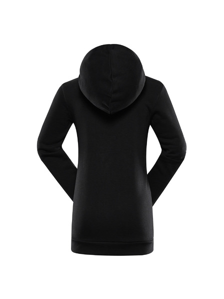 ALPINE PRO Детски памучен суитшърт с качулка ALPINE PRO LOKKO black