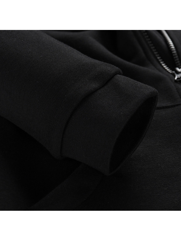ALPINE PRO Детски памучен суитшърт с качулка ALPINE PRO LOKKO black