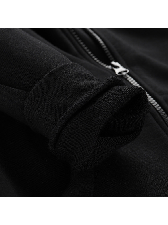 ALPINE PRO Детски памучен суитшърт с качулка ALPINE PRO LOKKO black