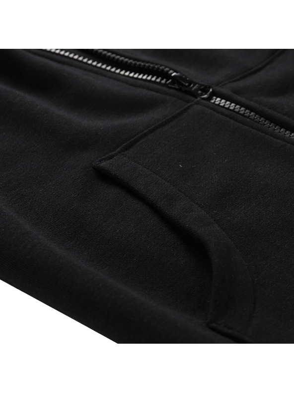 ALPINE PRO Детски памучен суитшърт с качулка ALPINE PRO LOKKO black