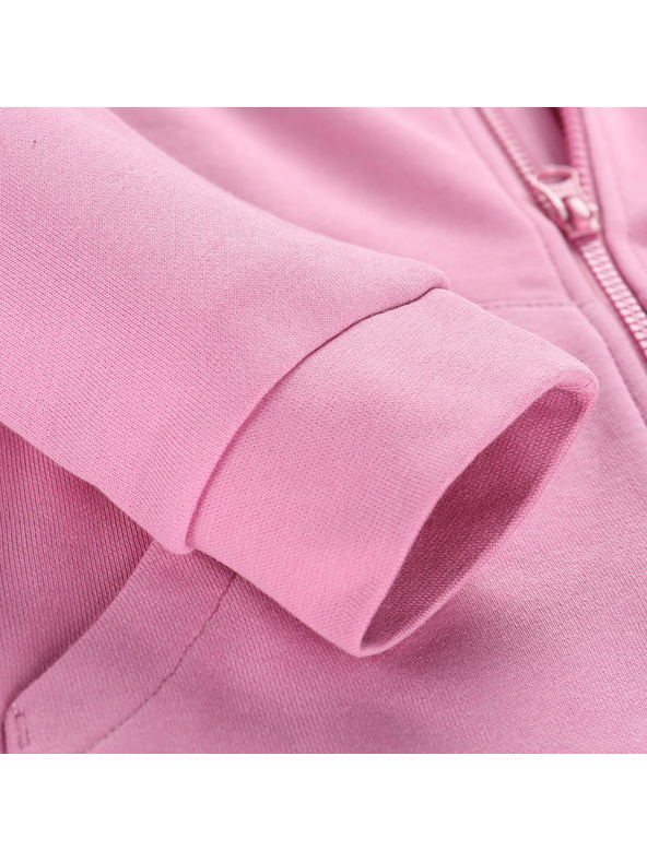 ALPINE PRO Детски памучен суитшърт с качулка ALPINE PRO LOKKO cyclamen