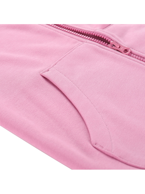 ALPINE PRO Детски памучен суитшърт с качулка ALPINE PRO LOKKO cyclamen