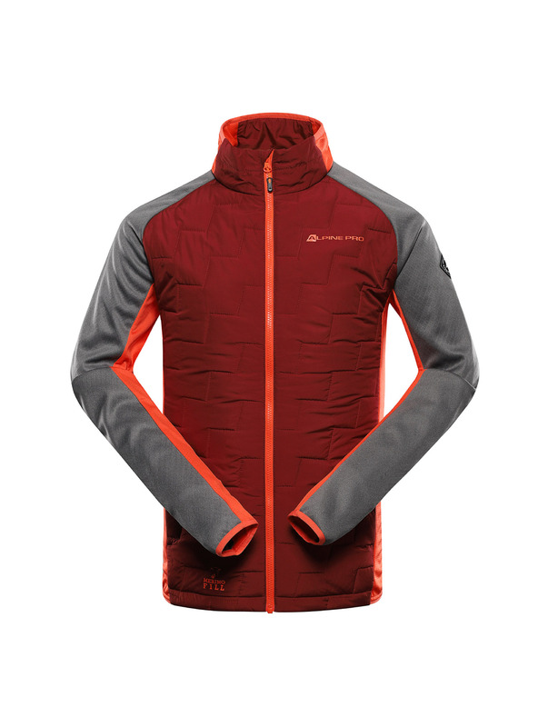 ALPINE PRO Мъжки суитшърт с мерино вложка ALPINE PRO JORW merlot