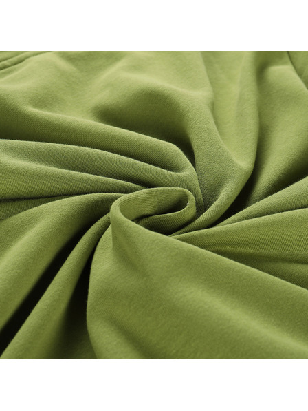 ALPINE PRO Мъжко памучно горнище с качулка ALPINE PRO LOKK тъмнозелен