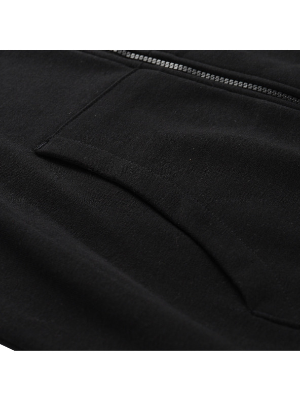 ALPINE PRO Мъжко памучно горнище с качулка ALPINE PRO LOKK черен