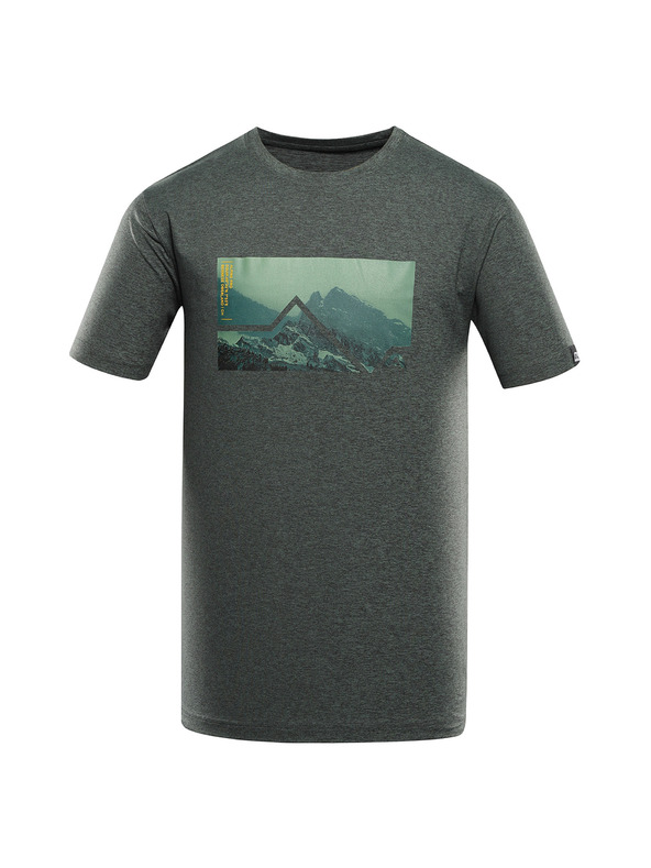 ALPINE PRO Мъжка меланжова тениска от рециклиран материал ALPINE PRO GORAF 2 laurel wreath вариант pa