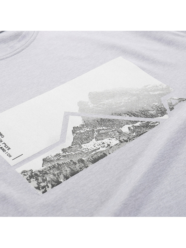 ALPINE PRO Мъжка меланжова тениска от рециклиран материал ALPINE PRO GORAF 2 high rise вариант pa