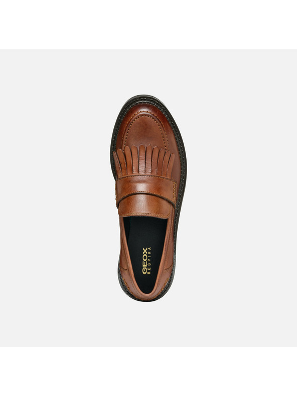 Geox Светлокафяви дамски мокасини Geox Serilda