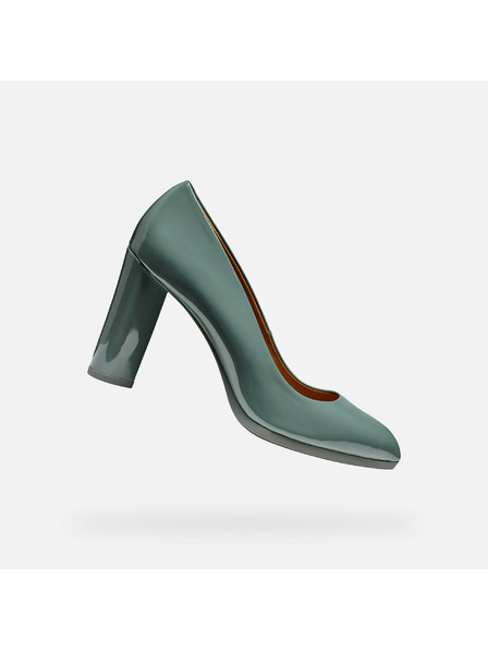 Geox Светлозелени дамски обувки с висок ток Geox Walk Pleasure 90