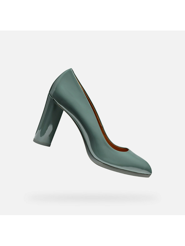 Geox Светлозелени дамски обувки с висок ток Geox Walk Pleasure 90