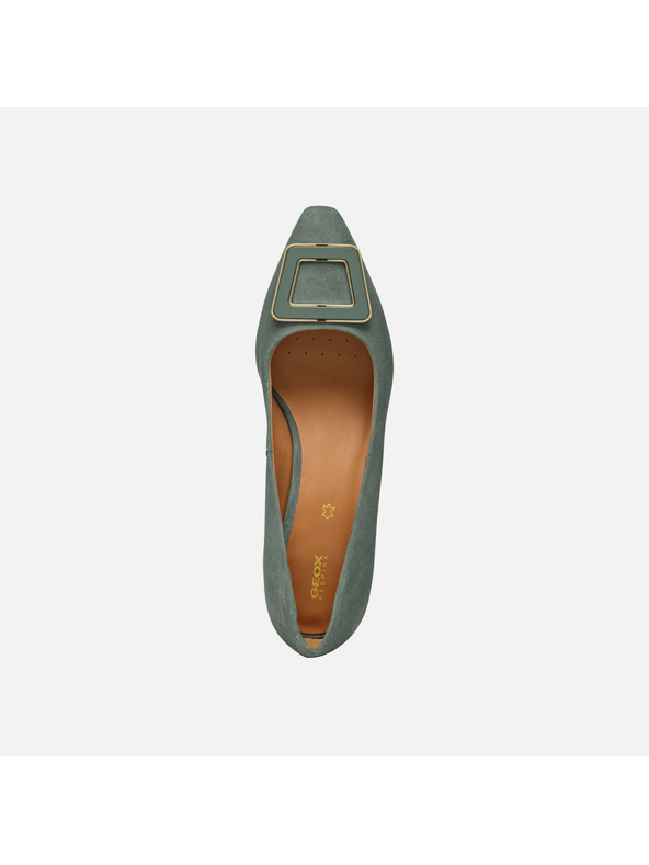 Geox Светлозелени дамски обувки с висок ток Geox Giselda