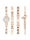 Anne Klein Розово-златист дамски комплект часовник и бижута Anne Klein