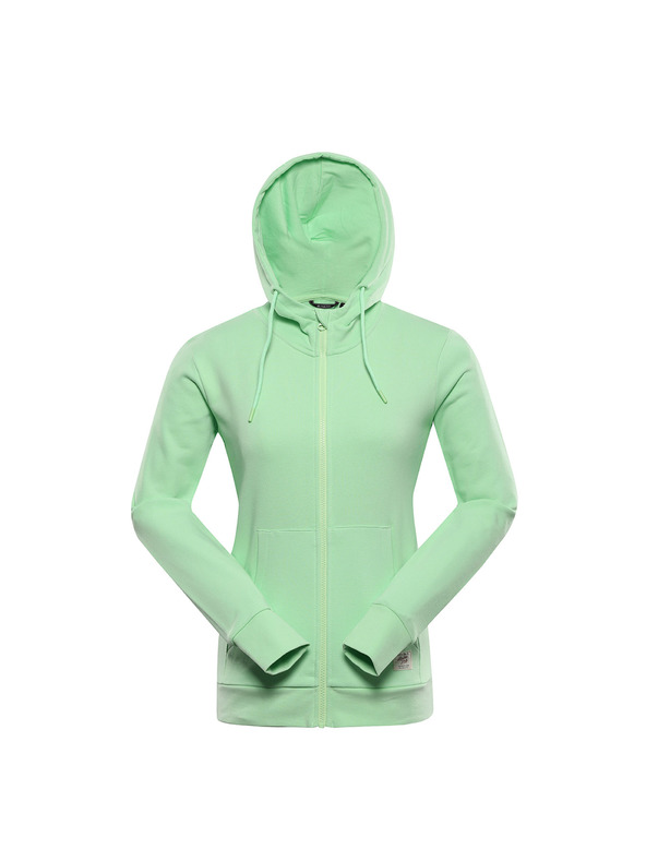 ALPINE PRO Дамски памучен суитшърт ALPINE PRO LOKKA paradise green