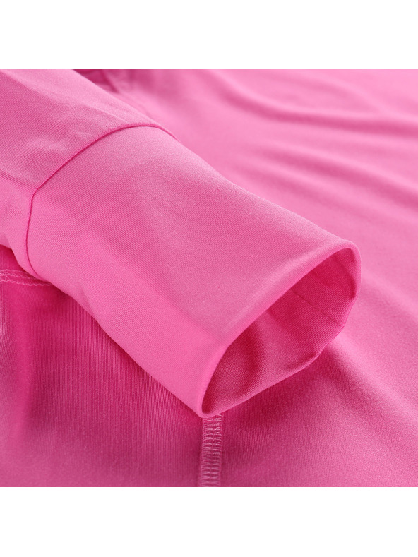 ALPINE PRO Дамски функционален суитшърт с отразителни елементи ALPINE PRO IZARA неоново розово