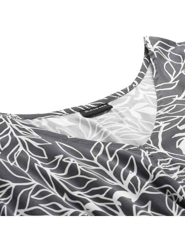 ALPINE PRO Дамска лятна рокля ALPINE PRO NIEWA тъмно сиво вариант pb