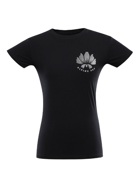 ALPINE PRO Дамска памучна тениска ALPINE PRO SUMEKA черно вариант pa