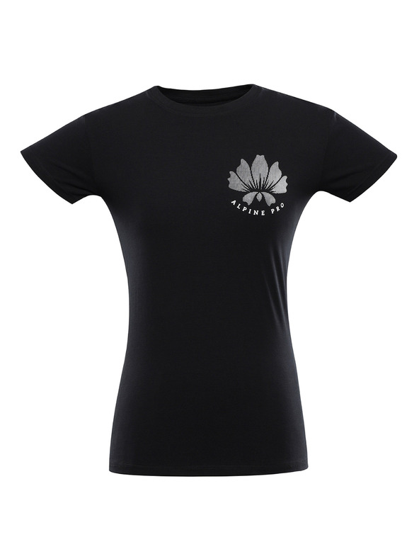 ALPINE PRO Дамска памучна тениска ALPINE PRO SUMEKA черно вариант pa