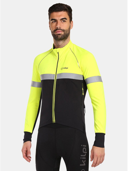 Kilpi Жълто-черно мъжко софтшел яке за колоездене Kilpi NERETO-M