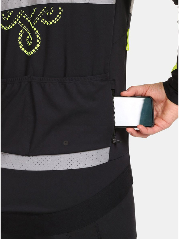 Kilpi Жълто-черно мъжко софтшел яке за колоездене Kilpi NERETO-M