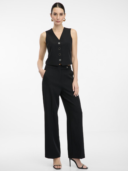 Orsay Черен дамски широк панталон ORSAY