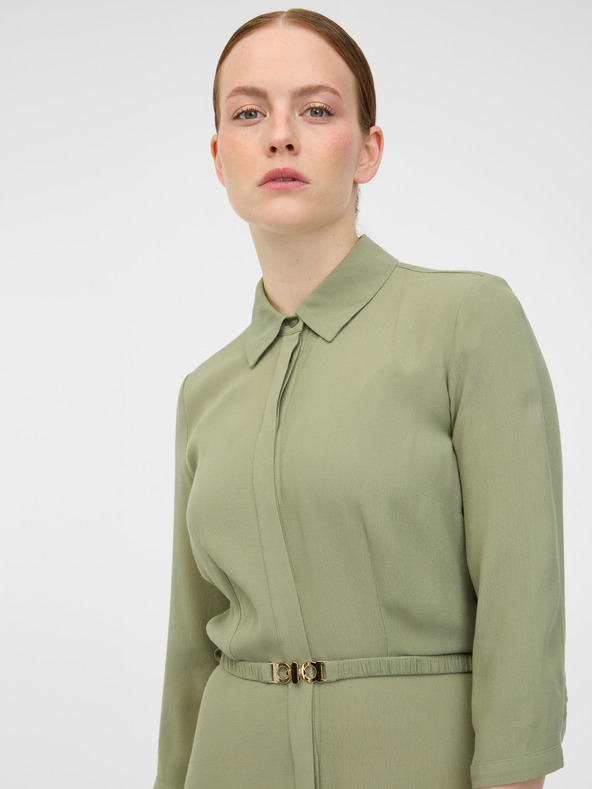 Orsay Дамска миди рокля-риза в цвят каки ORSAY