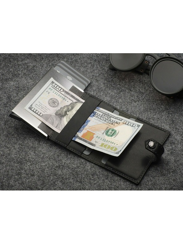 Pularys Pularys мъжки кожен портфейл Easy черен 210314101