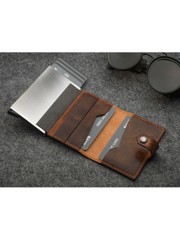 Pularys Pularys мъжки кожен портфейл Easy кафяв 210331007