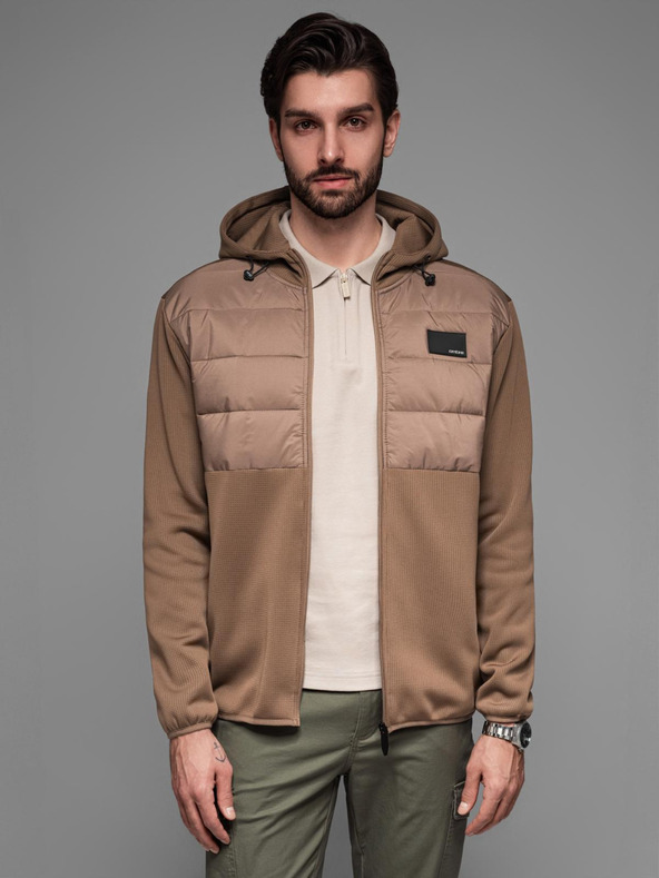 Ombre Clothing Мъжко леко цветно спортно яке с полар Ombre Clothing