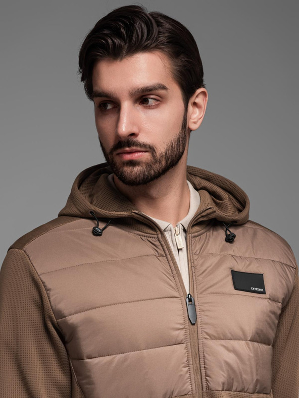 Ombre Clothing Мъжко леко цветно спортно яке с полар Ombre Clothing