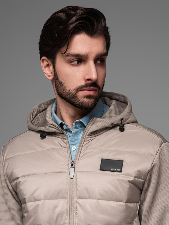 Ombre Clothing Мъжко леко цветно спортно яке с полар Ombre Clothing