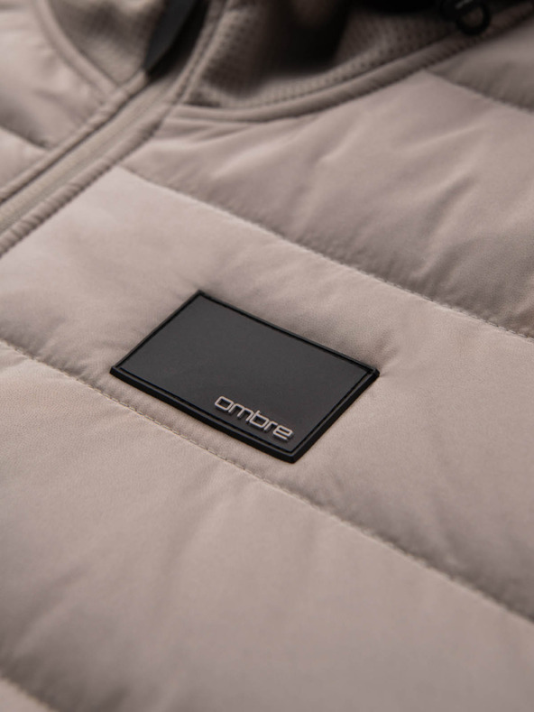 Ombre Clothing Мъжко леко цветно спортно яке с полар Ombre Clothing