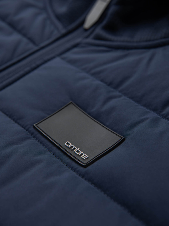 Ombre Clothing Мъжко леко цветно спортно яке с полар Ombre Clothing