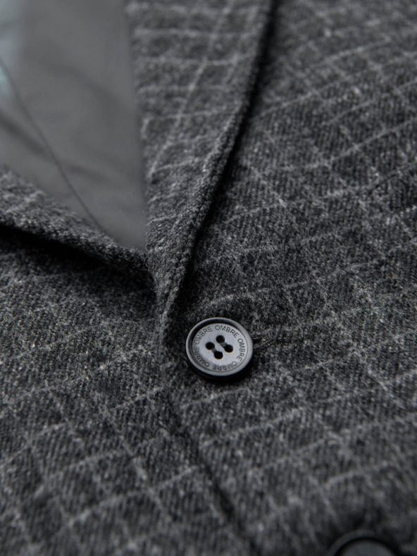 Ombre Clothing Мъжка жилетка от вълнена смес с каирести лацкани ръбове Ombre Clothing