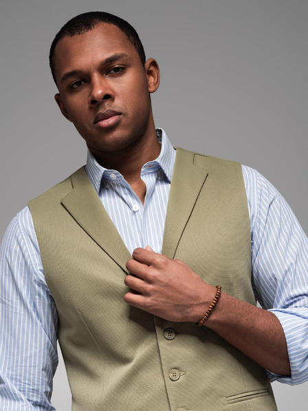 Ombre Clothing Мъжка структурирана плетена жилетка по поръчка с лацкани ръбове Ombre Clothing