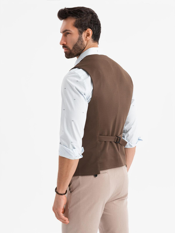 Ombre Clothing Мъжка структурирана плетена жилетка по поръчка с лацкани ръбове Ombre Clothing